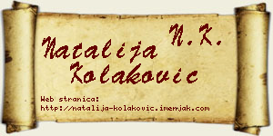 Natalija Kolaković vizit kartica